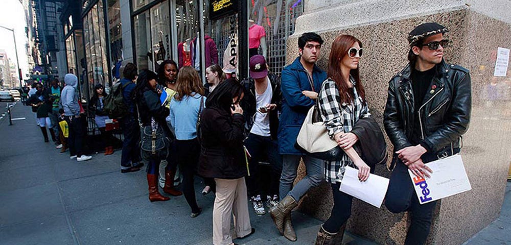 Photo of job seekers by Getty Images