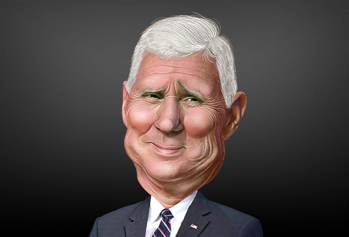Mike Pence caricature