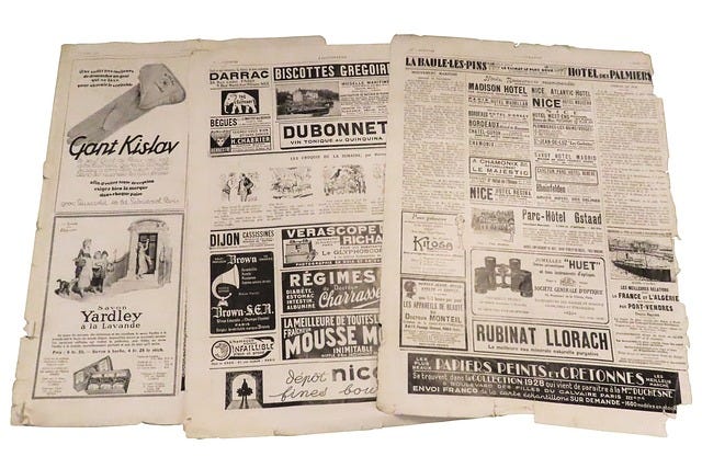 Photo of an old newspaper
