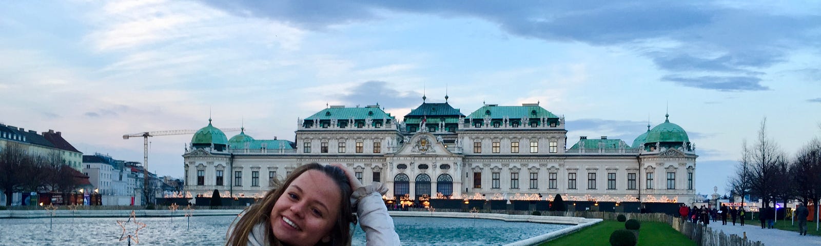 Photo of author standing in front of museum in Vienna