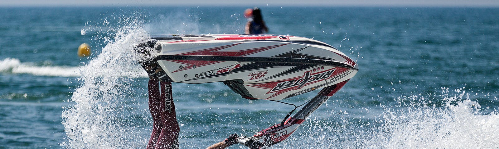 Catastrophic failure of an upside-down jet ski