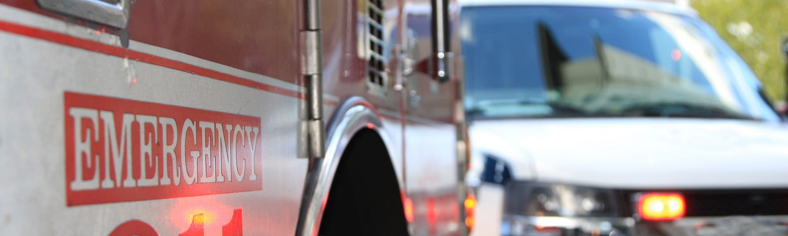 Ambulance and Fire Truck.
