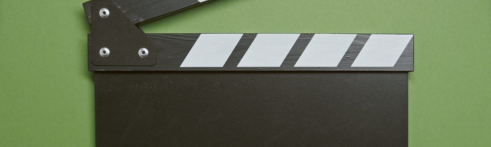 A close-up of a clapper board.