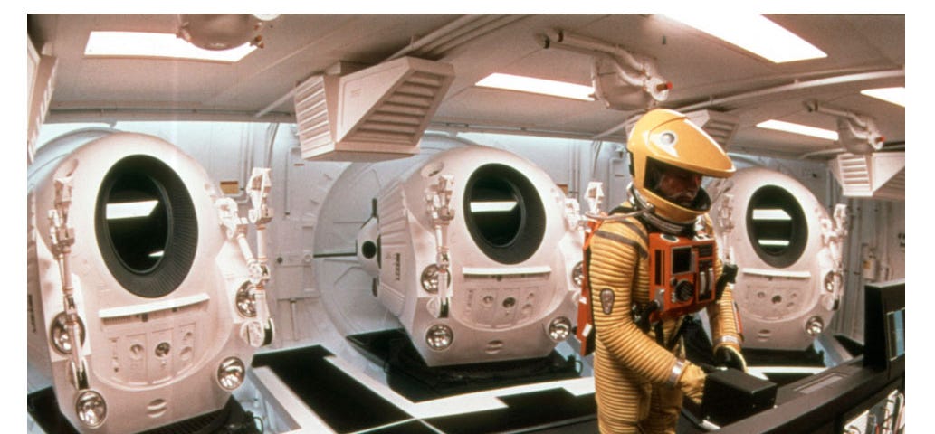 The pod bay in the movie 2001: A Space Odyssey