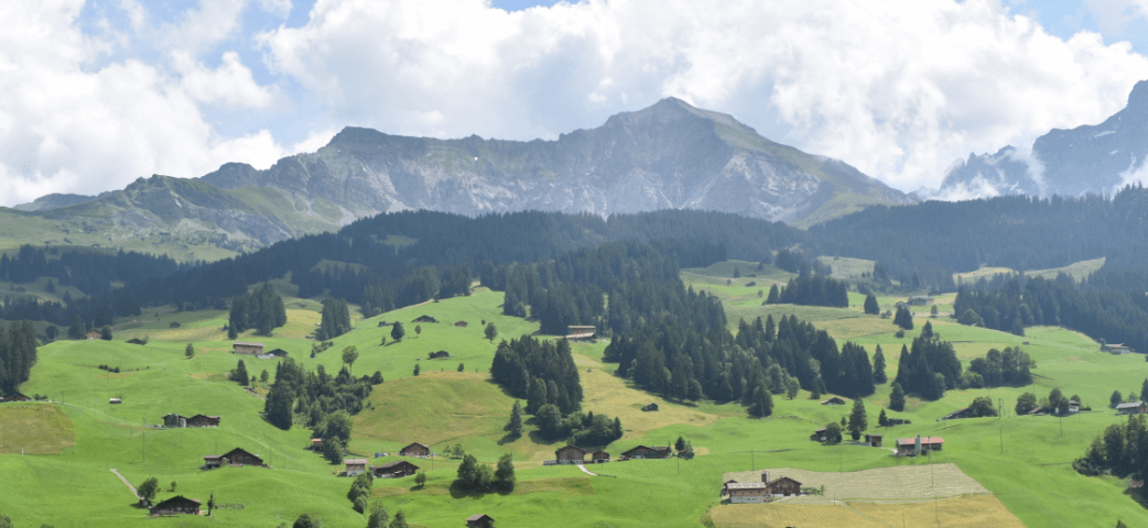 Alp farms dotted in green landscape — Moral Letters to Lucilius