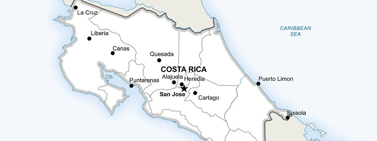 IMAGE: A map of Costa Rica