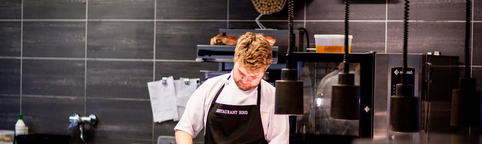 Chef working in a kitchen