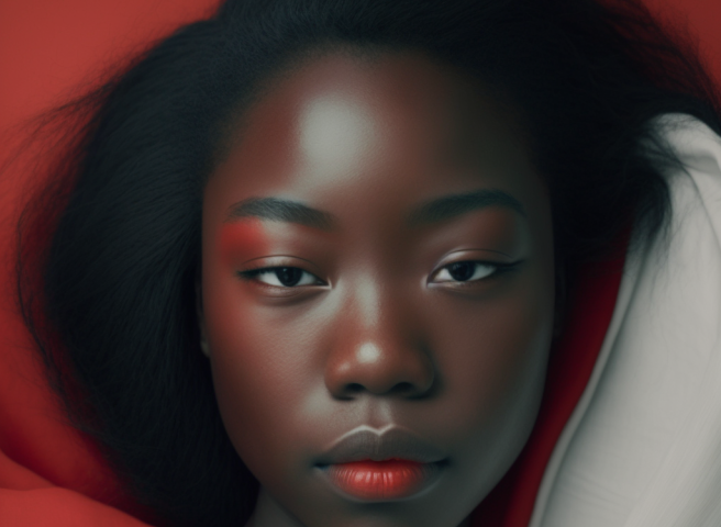 The dark-skinned Black Asian woman stirred from her slumber as the siren alarm blared through her room, its shrill wail piercing through the peaceful silence of the morning. As she rubbed her tired eyes and sat up in bed, she realized it had all been just a dream — a fantastical, mystical dream that seemed all too real. AI Generated Image.