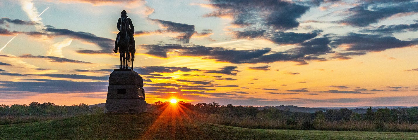 Statue of Gen. George G. Meade at Gettysburg Battlefield.