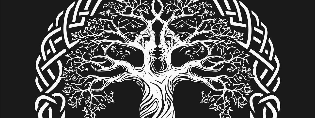 An artist’s rendering of Yggdrasil — the Norse tree of life.