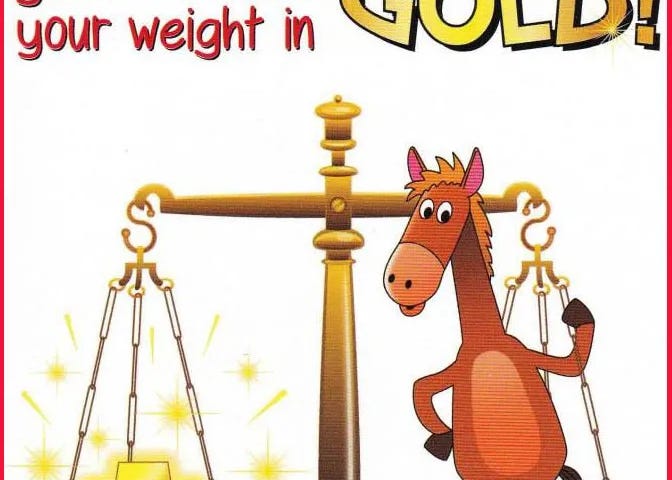 Card with You’re Worth Your Weight in Gold