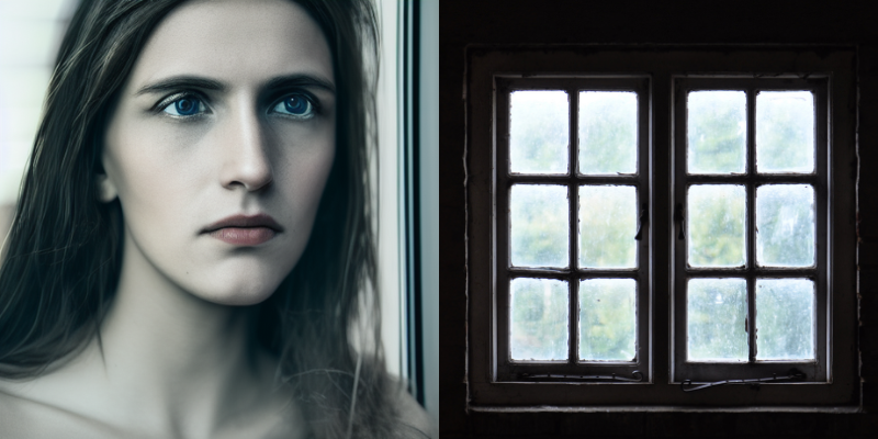 Woman next to a window — How I Use a Mental Window to Feel More Grounded and Grateful
