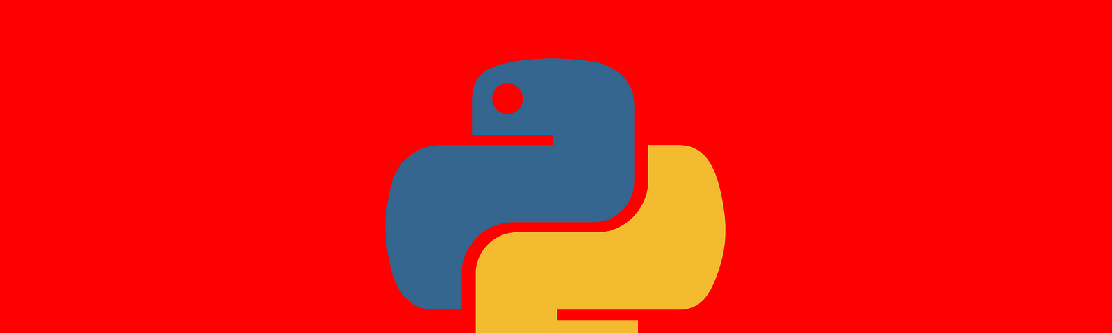 python logo on a red background
