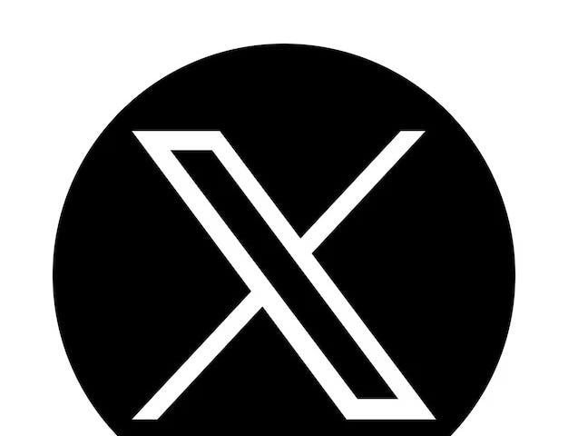 IMAGE: The X logo on white on a black circle