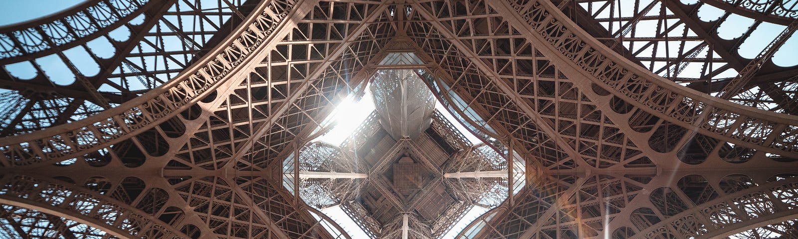 Framework of Eiffel Tower from below