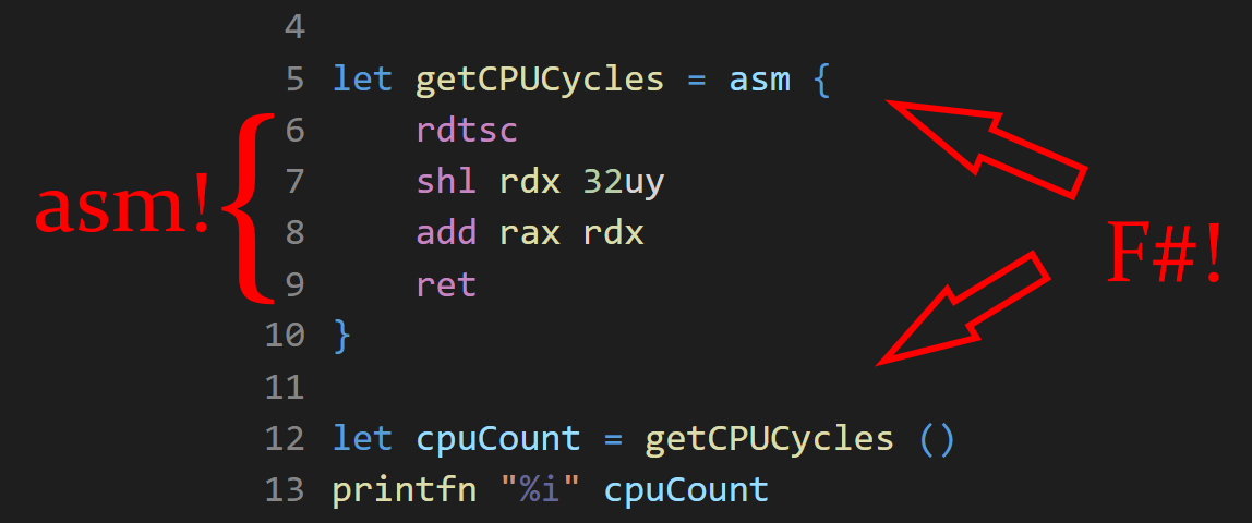 inline assembly c