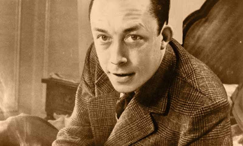 portrait of Albert Camus in 1957