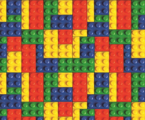 Diversas peças coloridas de lego