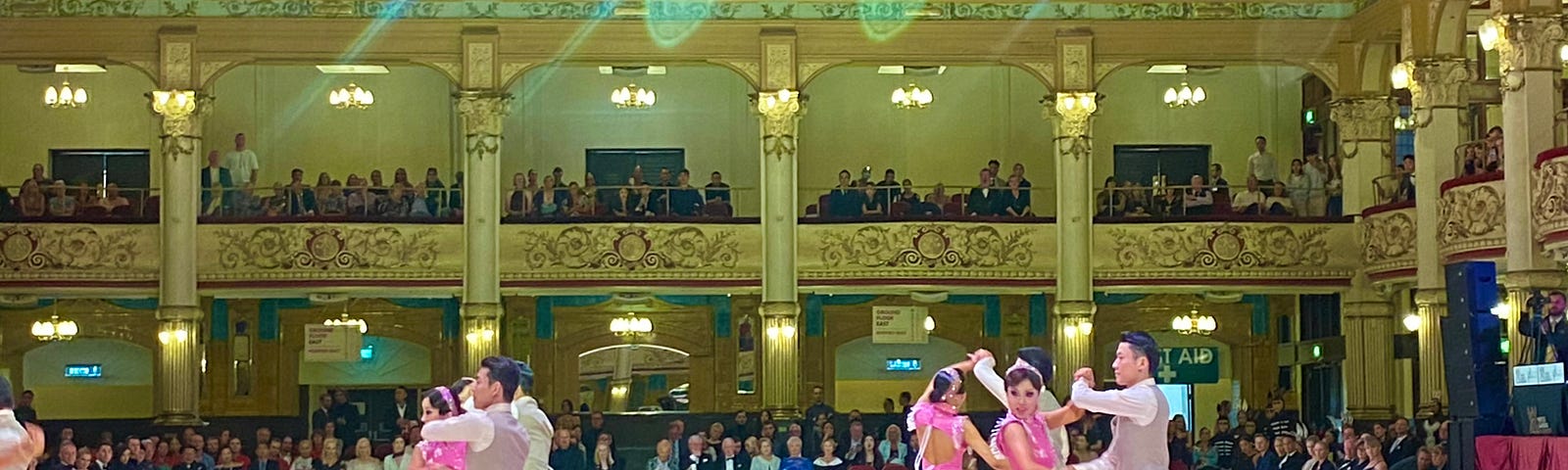 Competitors at the international competition at Blackpool, England, May 2023.