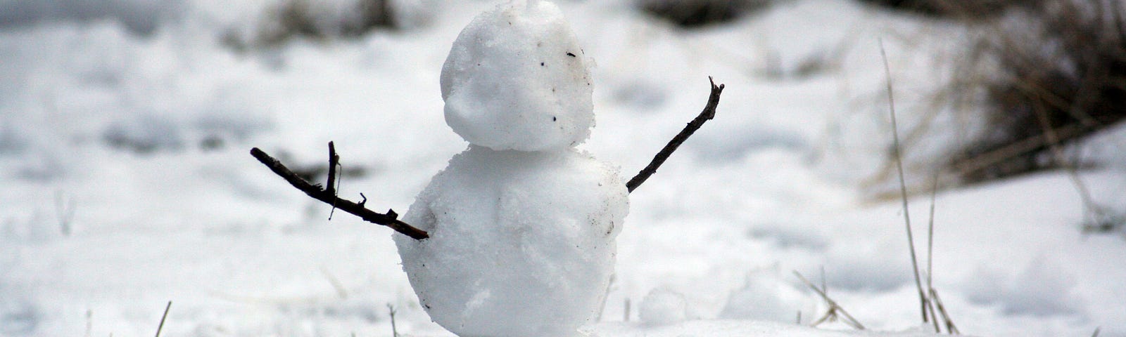 A dirty snowman.