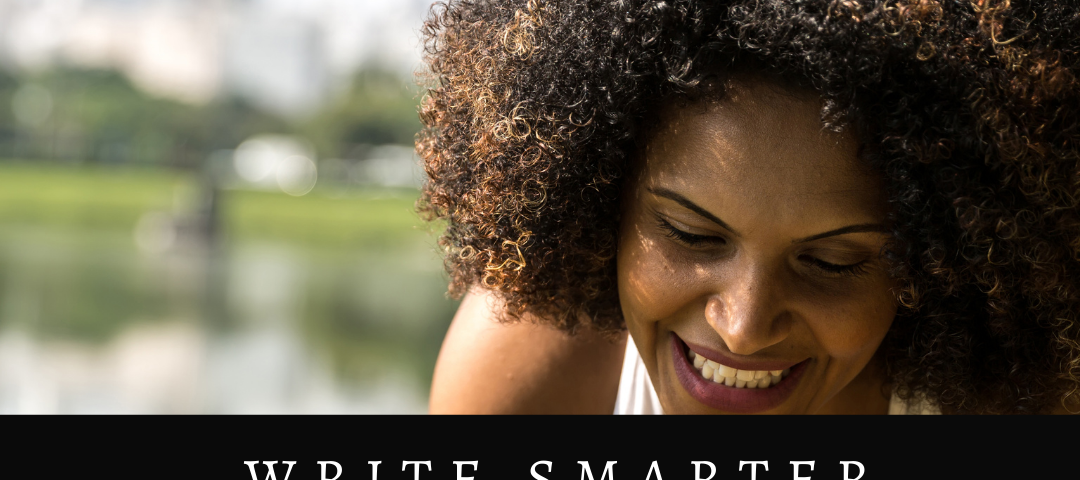Finding a writing routine article cover by Aigner Loren Wilson. A Black person smiling while laying on grass and looking at a tablet. Find your writing routine. Writing routines.