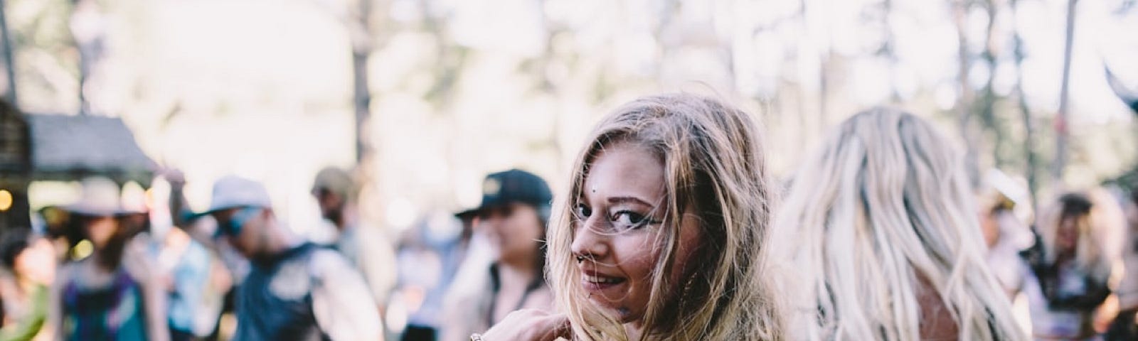 Michael Benza took this photo of a woman at the festival.