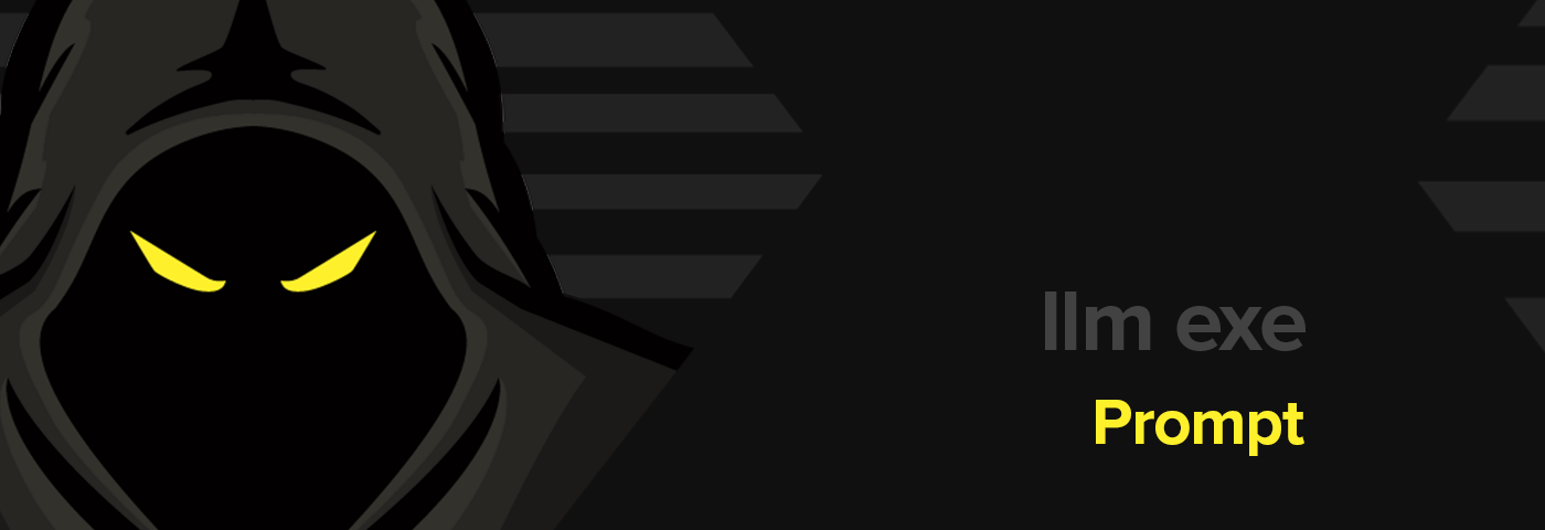 Logo for llm-exe — a TypeScript utility for executing language models, with the text “Prompt”.