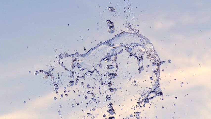 A foutain squirting water into the air