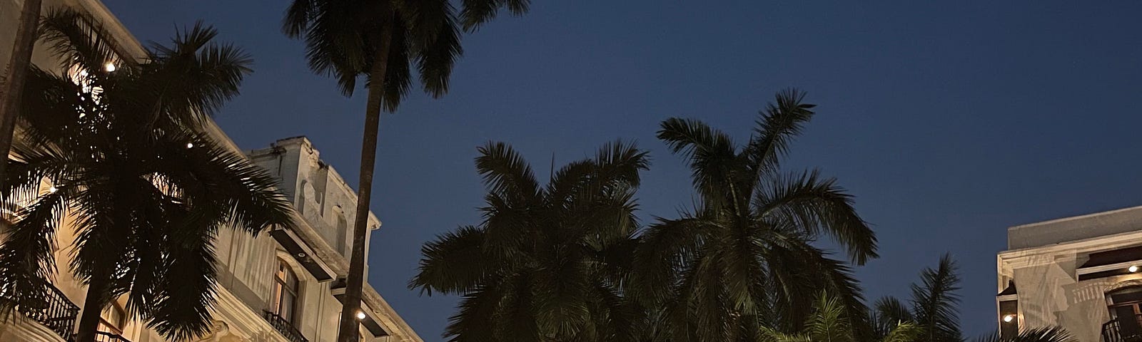 Interior courtyard of the Oberoi Grand Hotel, Kolkata, India