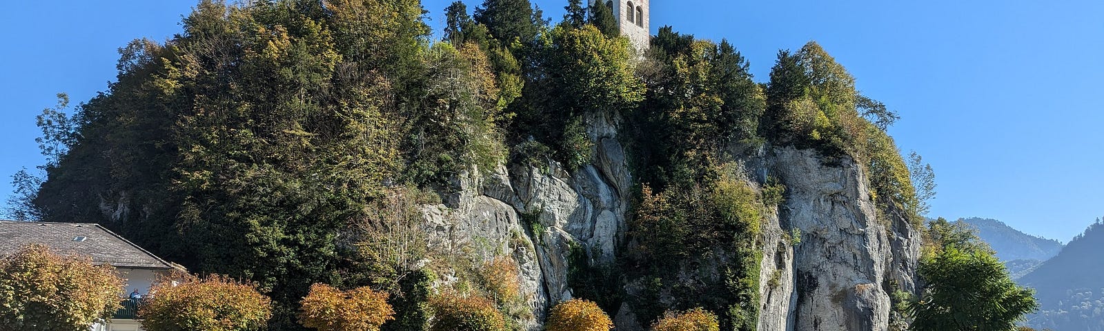 Photo of village of Traunkirchen on way from Vienna to Hallstatt, by author