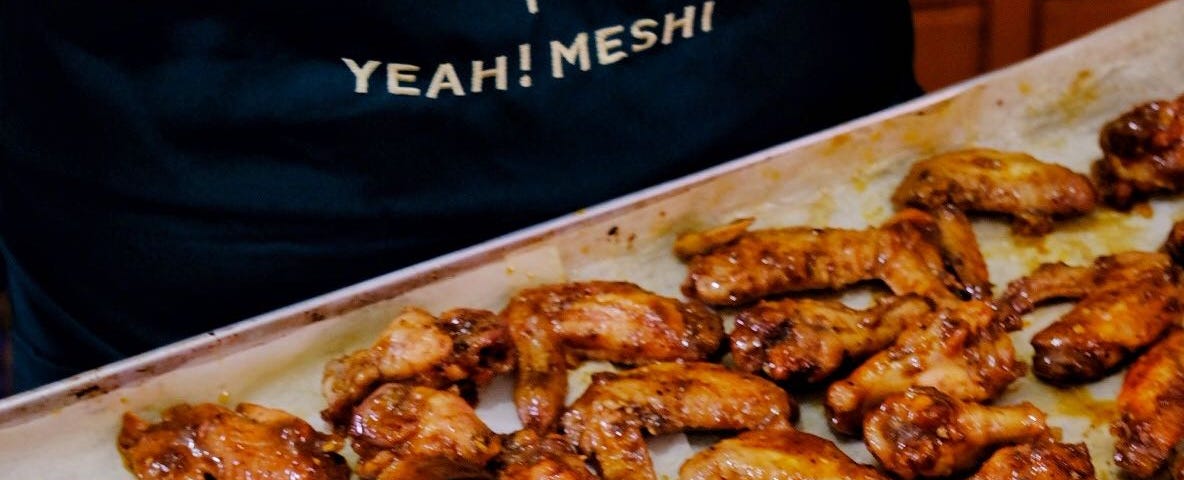 Our best seller Honey Chicken Wings fresh from the oven.