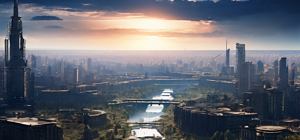pic of the city of Neo-Kiev — located in the kingdom of Mekrainia — after an apocalyptic global nuclear war