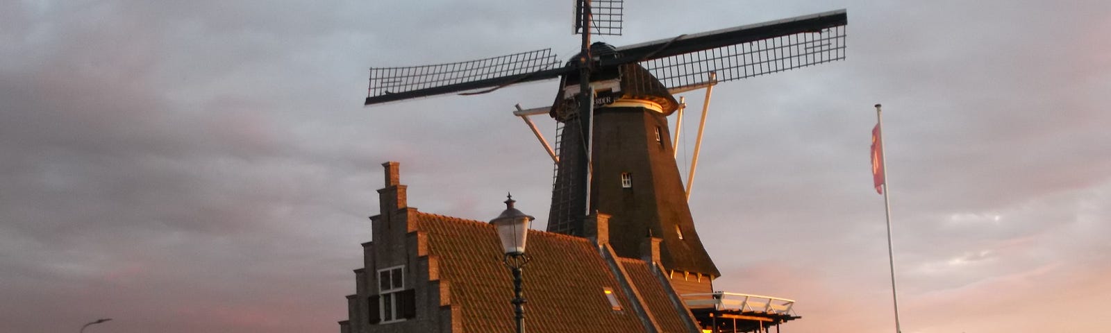 A Dutch windmill, near Leeuwarden