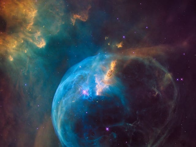 A blue nebula