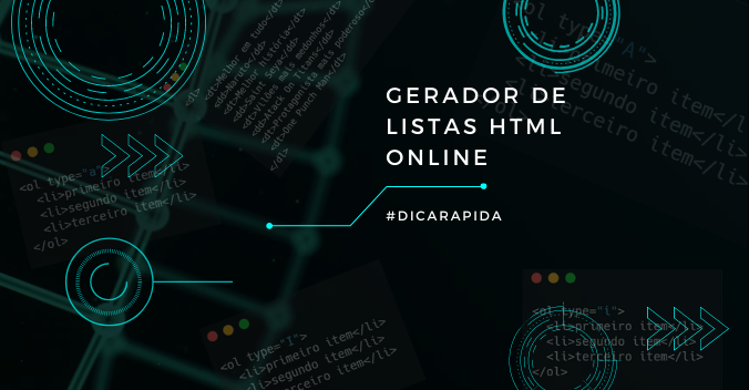 Gerador de Listas HTML online — #dicarapida