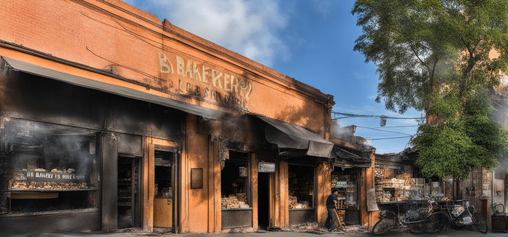 A bakery after a fire