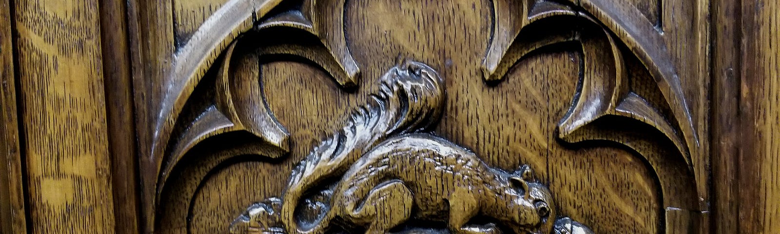 Wood carving of a squirrel with a nut from Canada’s new parliament.