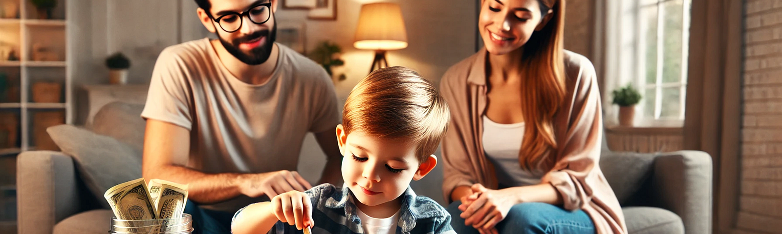 Earnest’s parents teaching basic financial concepts like saving and budgeting in an engaging and relatable way, helping to prepare them for future financial independence.