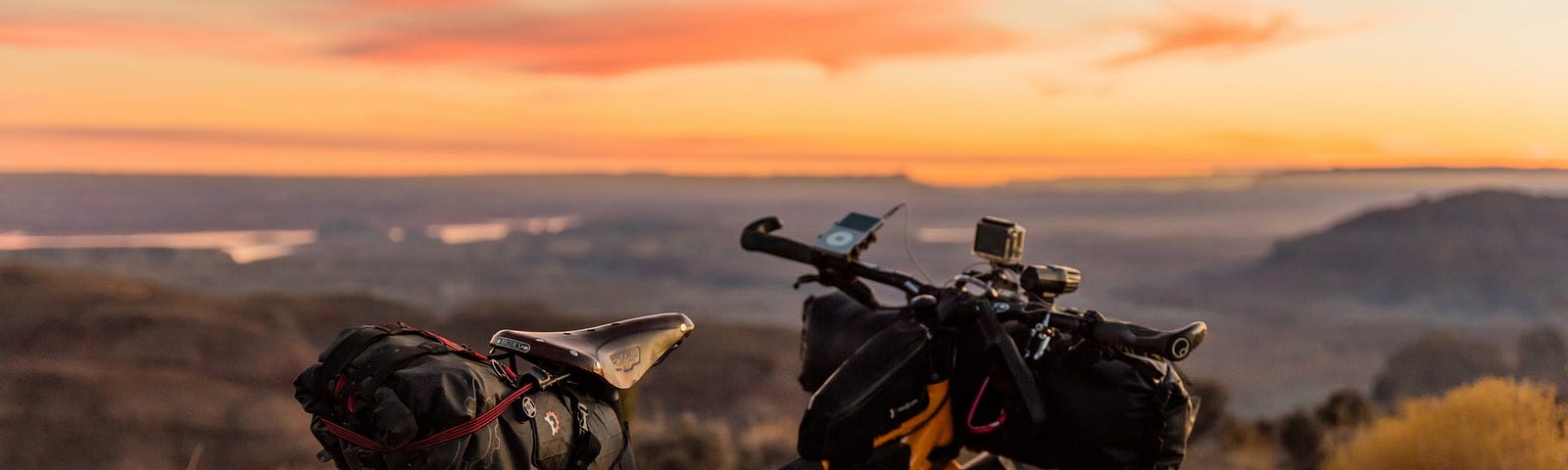 Bike-packing setup.