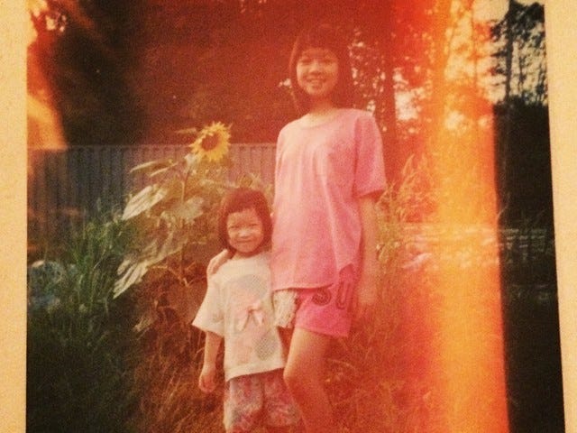 Me as a child with older sister