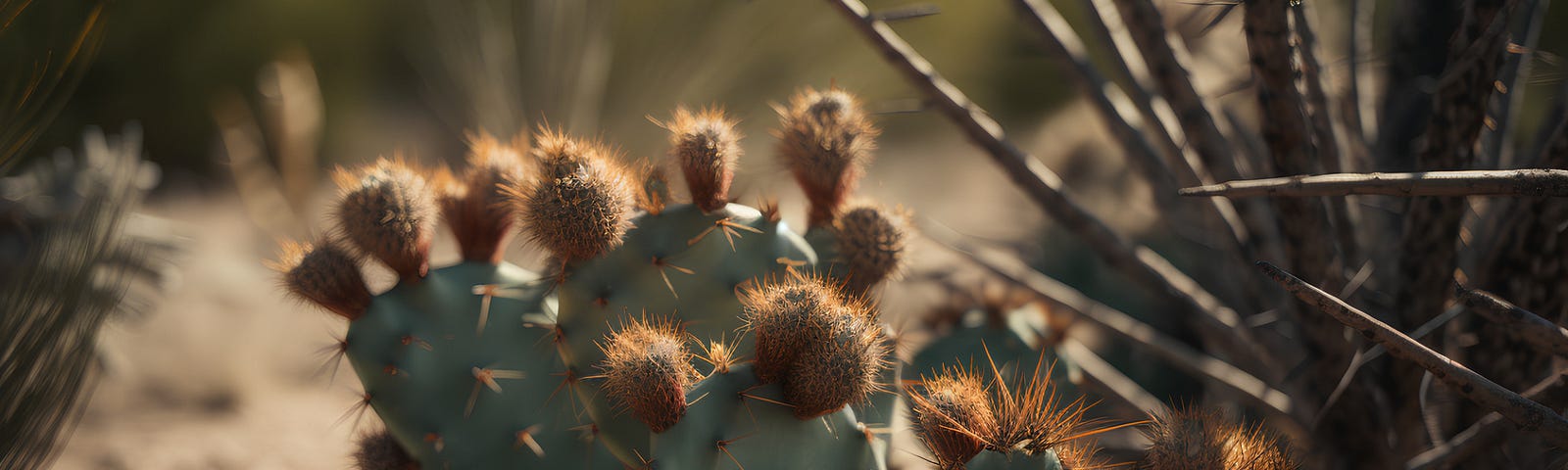 Prickly pear cactus in Sonoran Desert, Arizona.