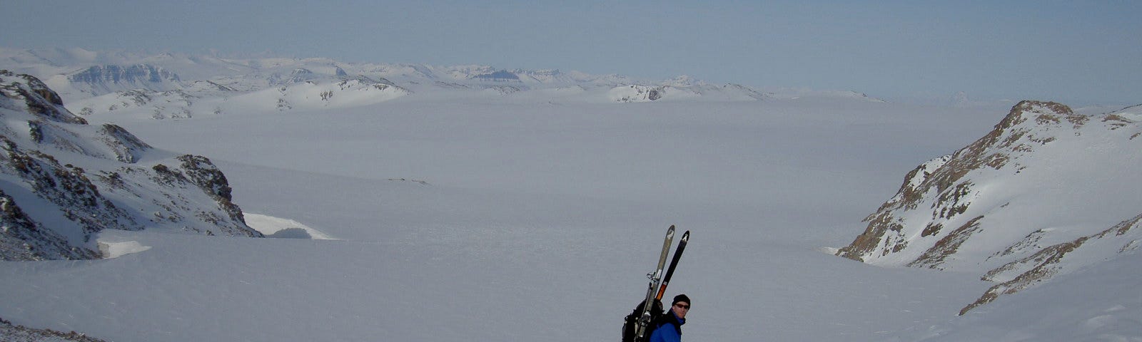 Simon climbing a mountain