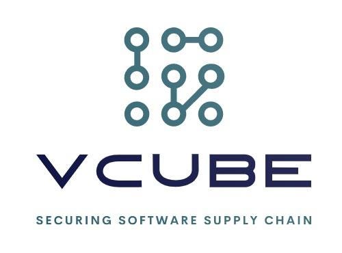 A logo for V-Cube: Securing Software Supply Chain