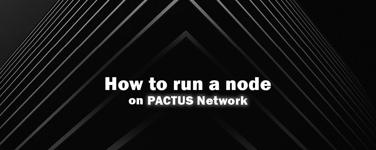 How to run a node written on a black background