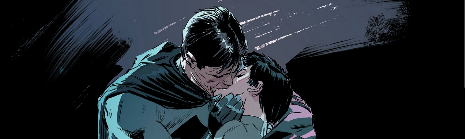 Bruce kissing Selina