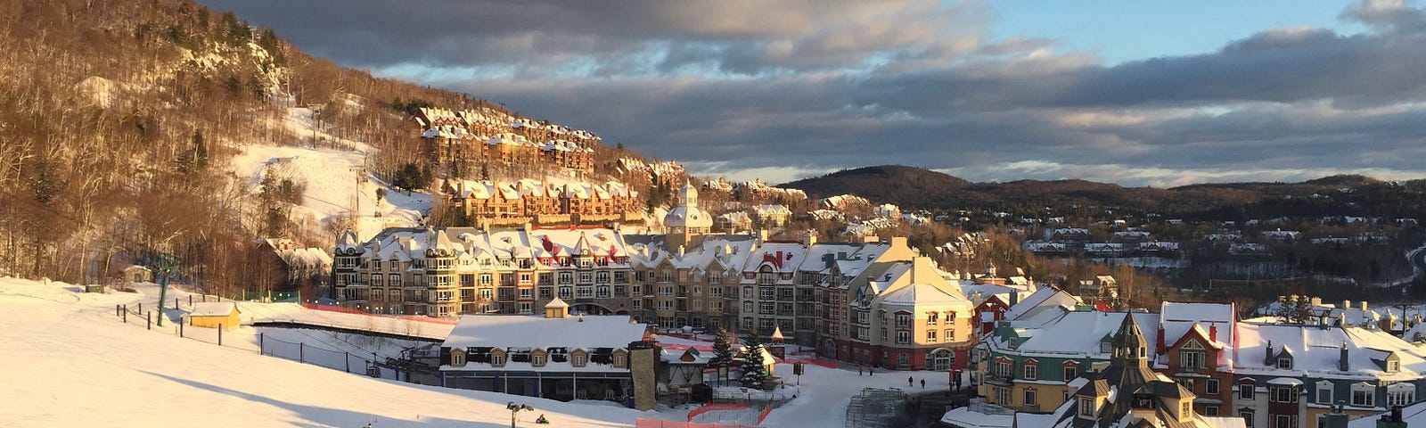 The base of the mountain at Tremblant resort, Quebec. Author’s photo.