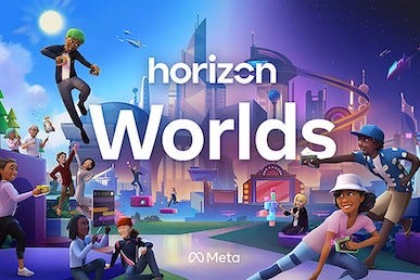 IMAGE: A picture of the virtual game Horizon Worlds by Meta