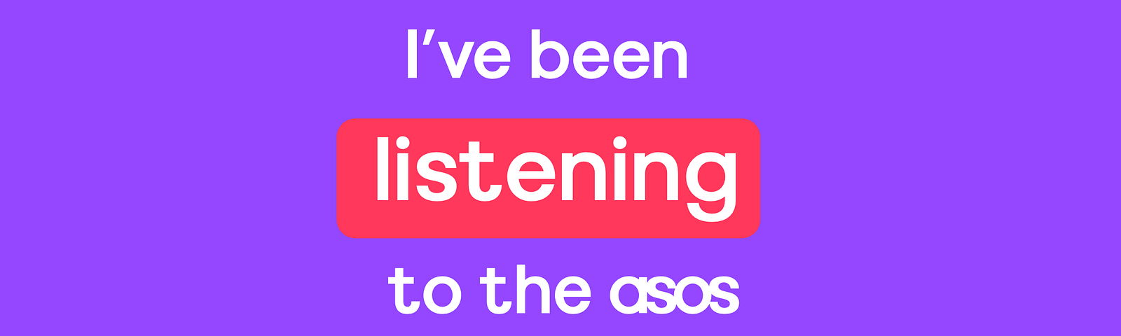 I’ve bene listening to the ASOS Tech Podcast #BehindTheScreens — Play Now