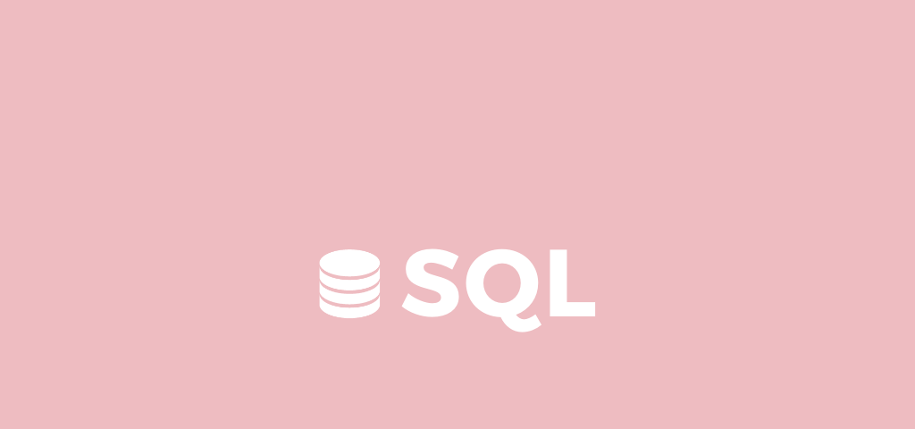 SQL escrito em branco no fundo rosa