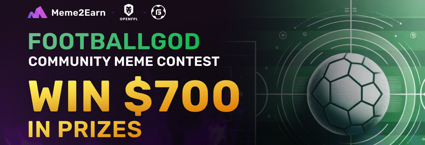 Win $700 in prizes in the footballgod meme contest on meme2earn including 1 trillion tips airdrop